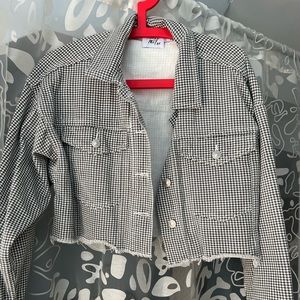 Princess Polly houndstooth crop jacket